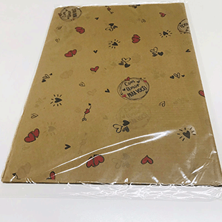 Papel Seda Estampado Feito com Amor - Pacote c/50 fls